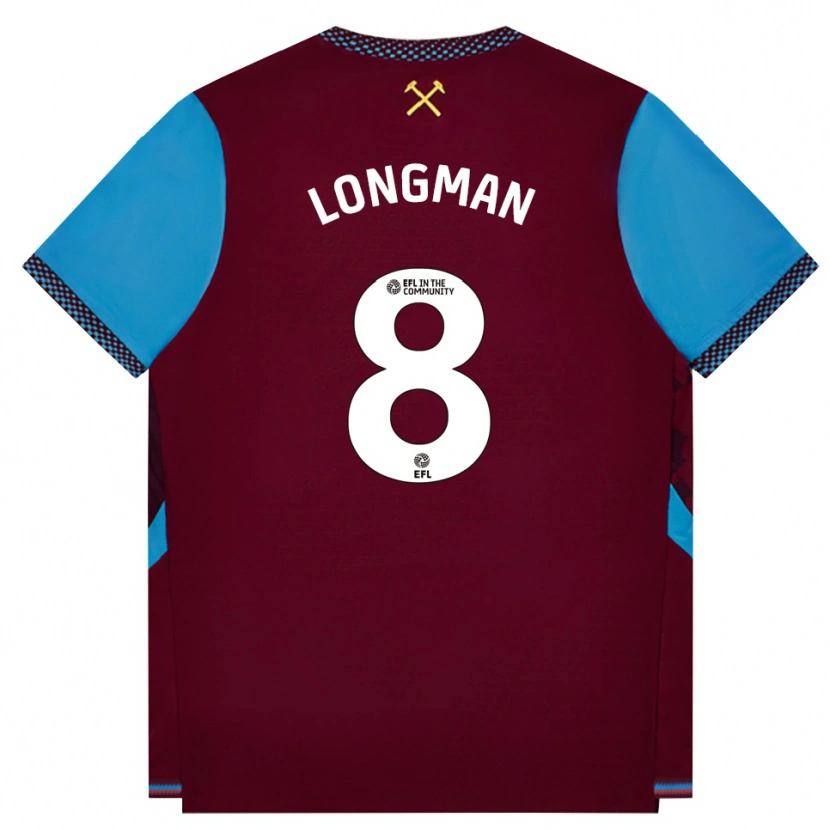 Danxen Kinder Jude Longman #8 Burgund Kornblumenblau Heimtrikot Trikot 2026/27 T-Shirt Schweiz