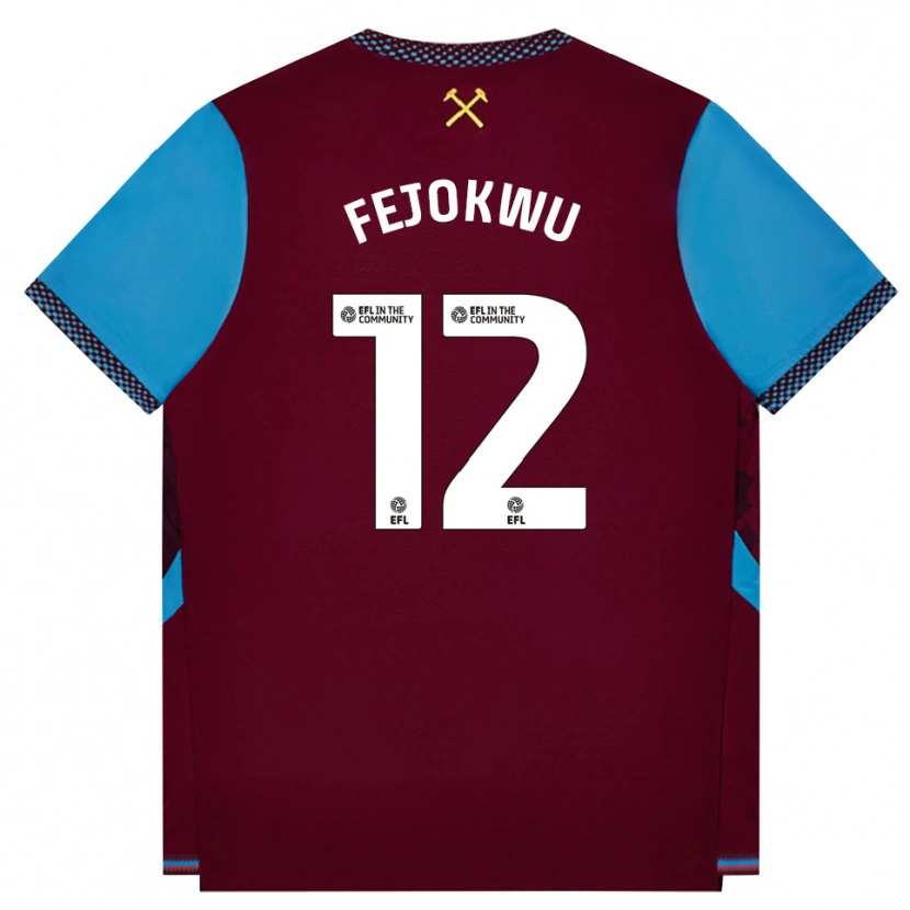 Danxen Kinder Emmanuel Fejokwu #12 Burgund Kornblumenblau Heimtrikot Trikot 2026/27 T-Shirt Schweiz