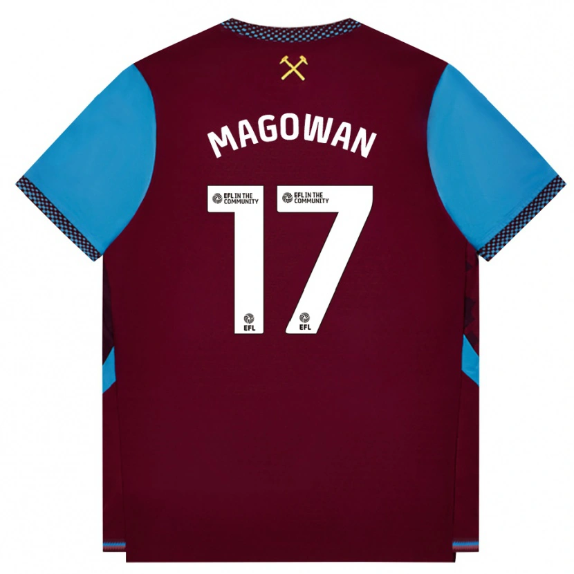 Danxen Kinder Zak Magowan #17 Burgund Kornblumenblau Heimtrikot Trikot 2026/27 T-Shirt Schweiz