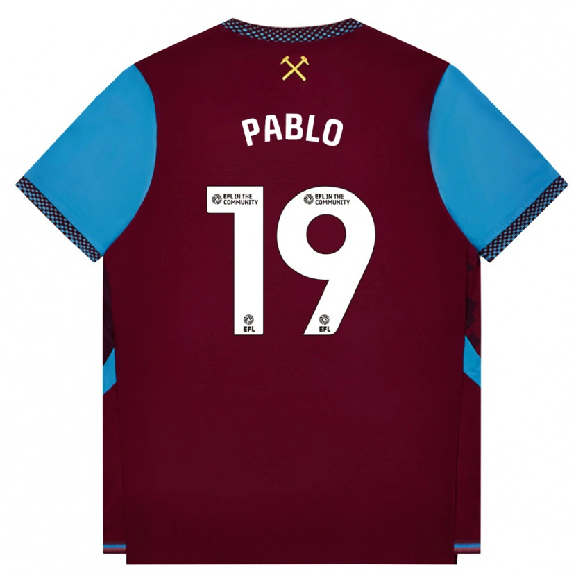 Danxen Kinder Pablo Felipe Pereira De Jesus #19 Burgund Kornblumenblau Heimtrikot Trikot 2026/27 T-Shirt Schweiz