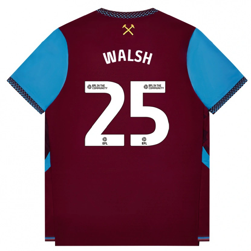 Danxen Kinder Megan Walsh #25 Burgund Kornblumenblau Heimtrikot Trikot 2026/27 T-Shirt Schweiz