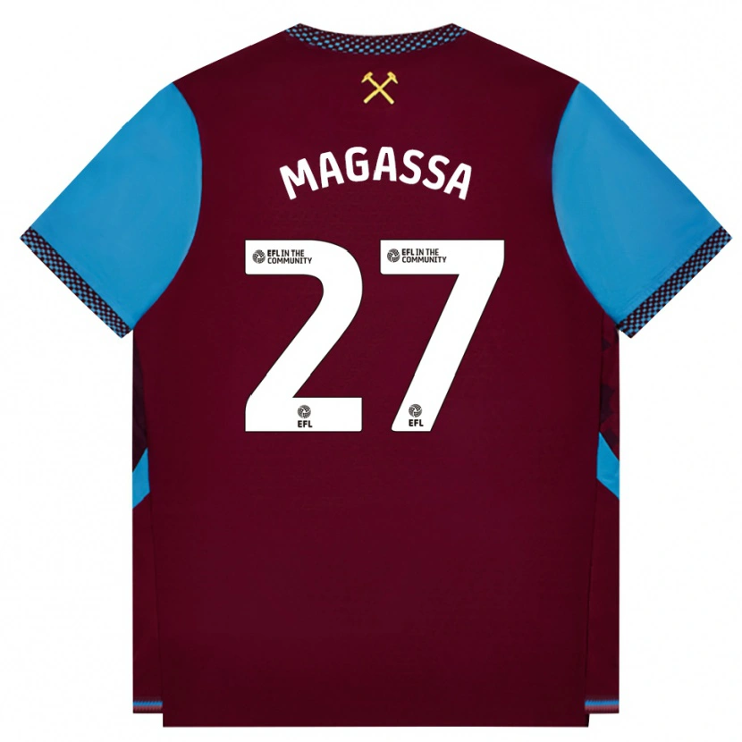 Danxen Kinder Soungoutou Magassa #27 Burgund Kornblumenblau Heimtrikot Trikot 2026/27 T-Shirt Schweiz