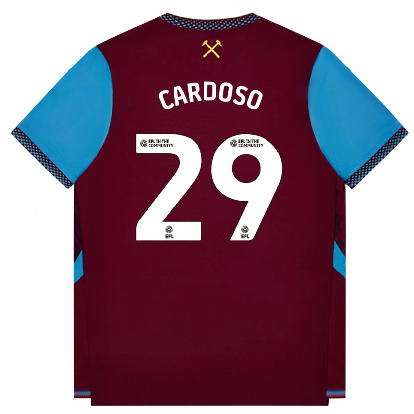 Danxen Kinder Goncalo Cardoso #29 Burgund Kornblumenblau Heimtrikot Trikot 2026/27 T-Shirt Schweiz