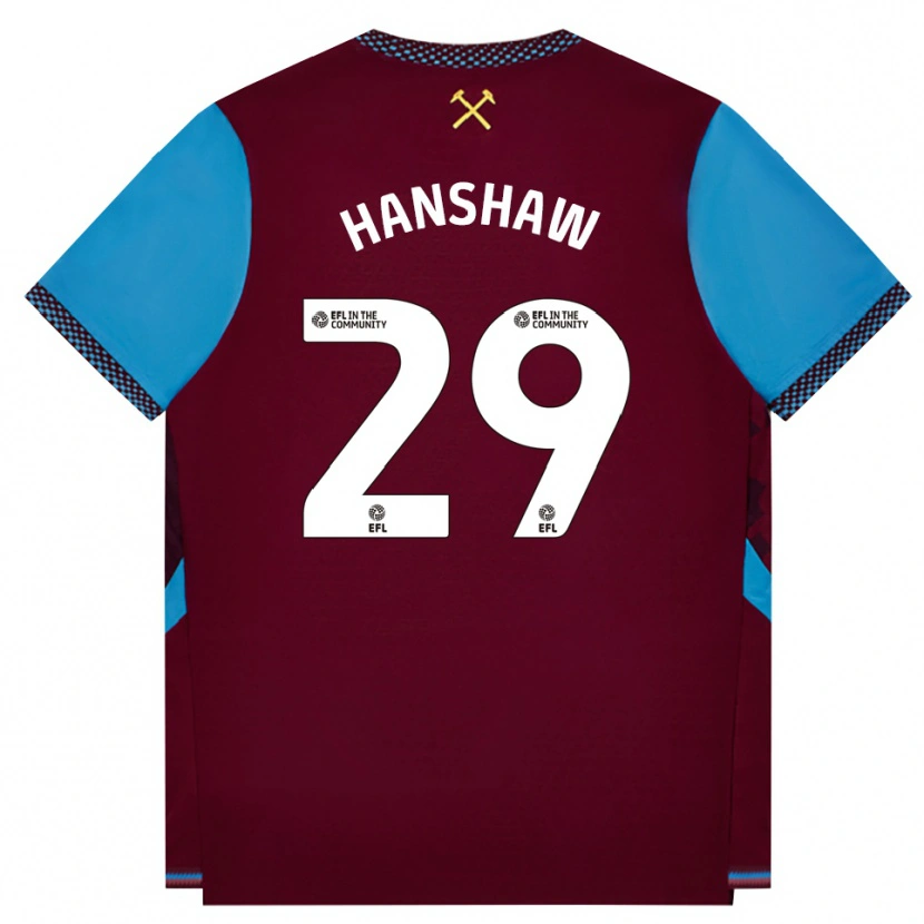 Danxen Kinder Verena Hanshaw #29 Burgund Kornblumenblau Heimtrikot Trikot 2026/27 T-Shirt Schweiz