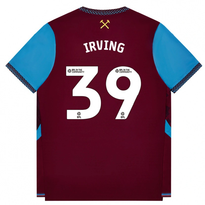 Danxen Kinder Andy Irving #39 Burgund Kornblumenblau Heimtrikot Trikot 2026/27 T-Shirt Schweiz