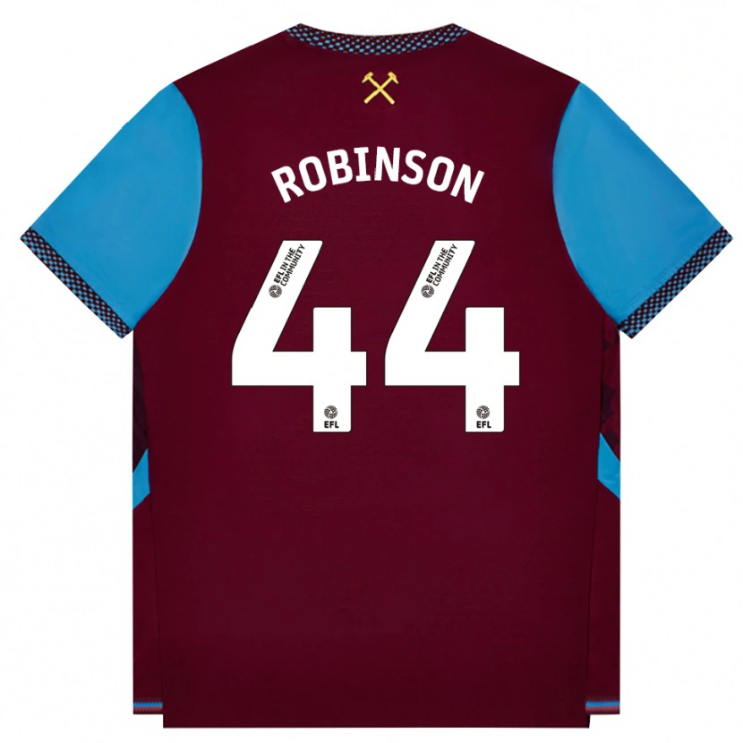 Danxen Kinder Junior Robinson #44 Burgund Kornblumenblau Heimtrikot Trikot 2026/27 T-Shirt Schweiz
