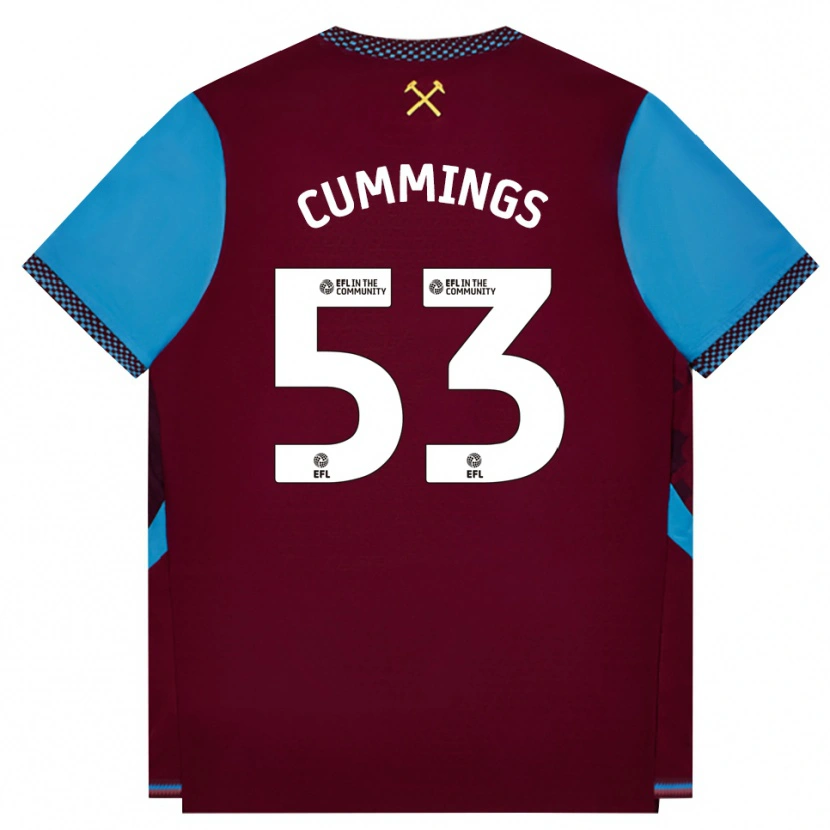 Danxen Kinder Daniel Cummings #53 Burgund Kornblumenblau Heimtrikot Trikot 2026/27 T-Shirt Schweiz