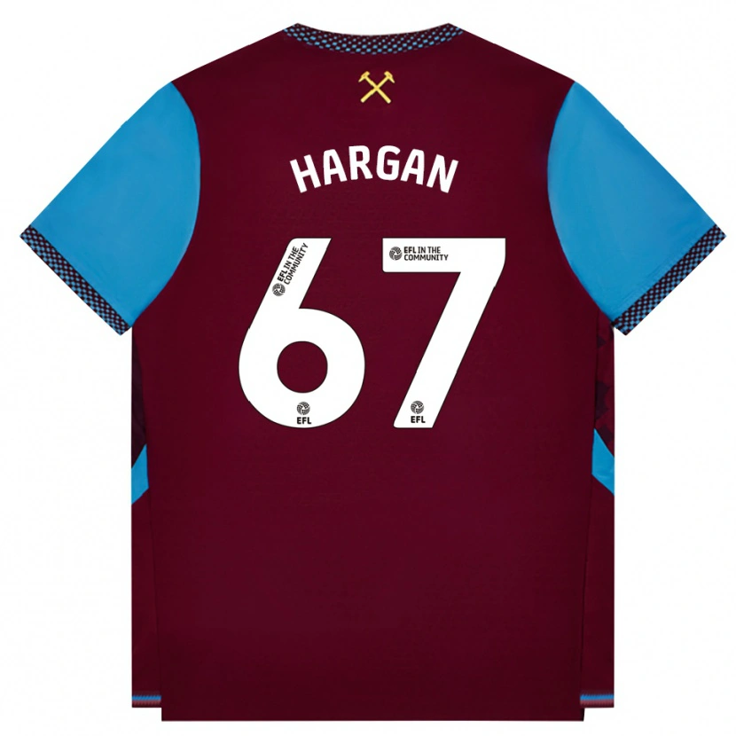 Danxen Kinder Riley Hargan #67 Burgund Kornblumenblau Heimtrikot Trikot 2026/27 T-Shirt Schweiz