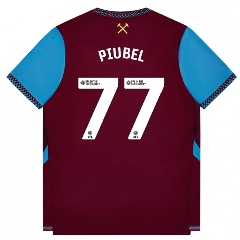 Danxen Kinder Seraina Piubel #77 Burgund Kornblumenblau Heimtrikot Trikot 2026/27 T-Shirt Schweiz