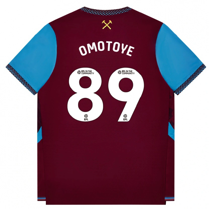 Danxen Kinder Tyrone Omotoye #89 Burgund Kornblumenblau Heimtrikot Trikot 2026/27 T-Shirt Schweiz