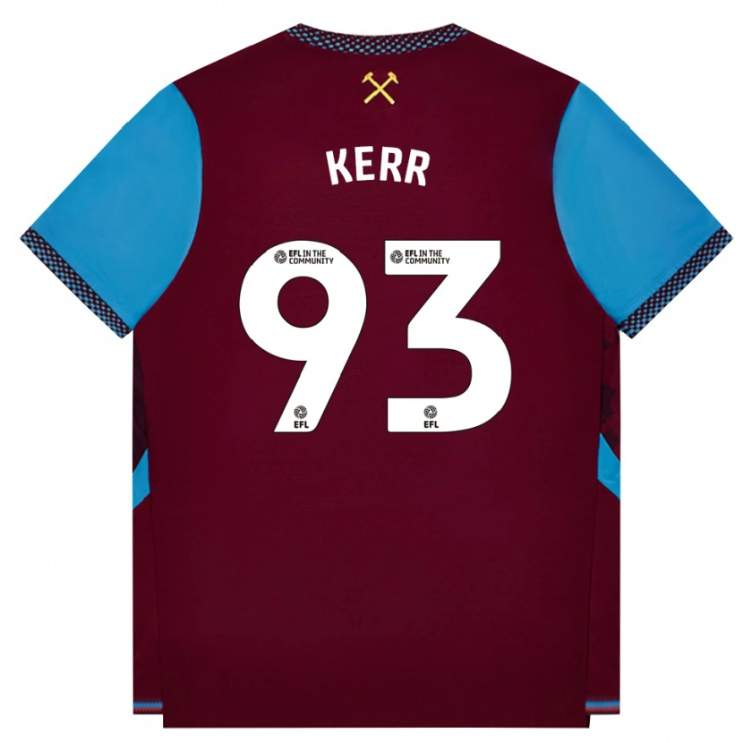 Danxen Kinder Joel Kerr #93 Burgund Kornblumenblau Heimtrikot Trikot 2026/27 T-Shirt Schweiz