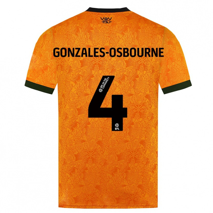 Danxen Kinder Isaiah Gonzales-Osbourne #4 Orange Schwarz Heimtrikot Trikot 2026/27 T-Shirt Schweiz