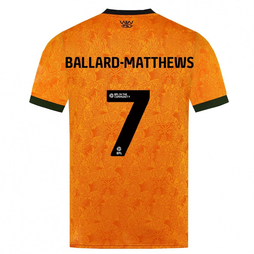 Danxen Kinder Emilio Ballard-Matthews #7 Orange Schwarz Heimtrikot Trikot 2026/27 T-Shirt Schweiz