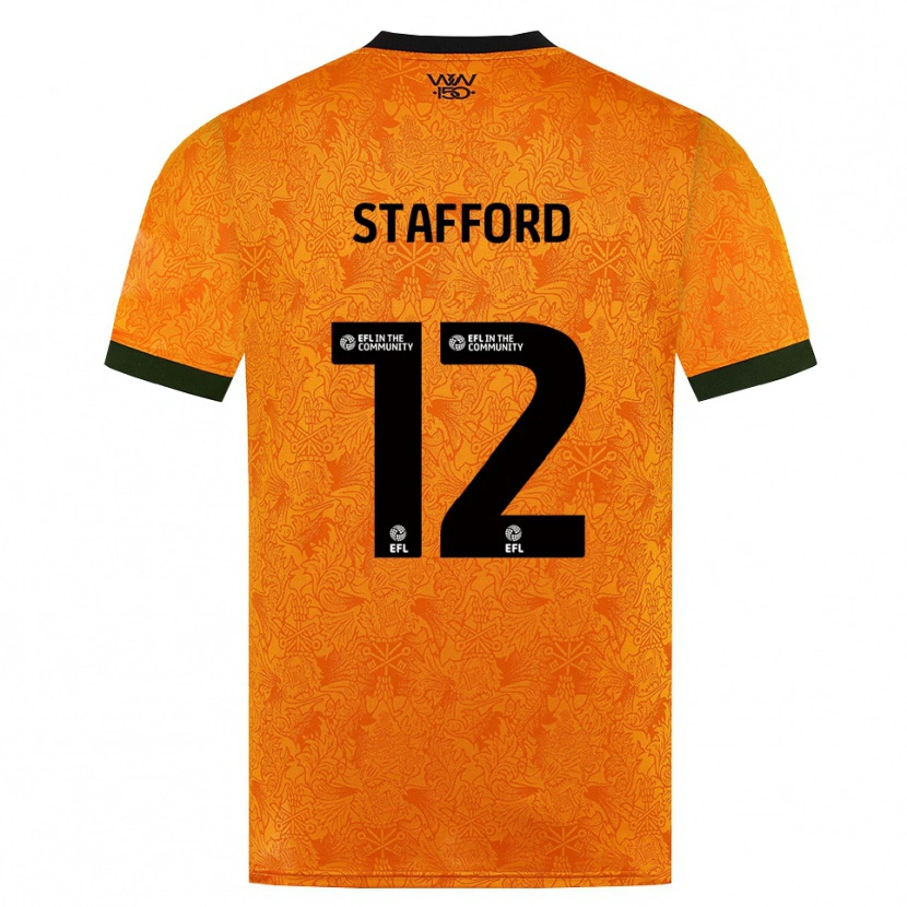 Danxen Kinder Ollie Stafford #12 Orange Schwarz Heimtrikot Trikot 2026/27 T-Shirt Schweiz