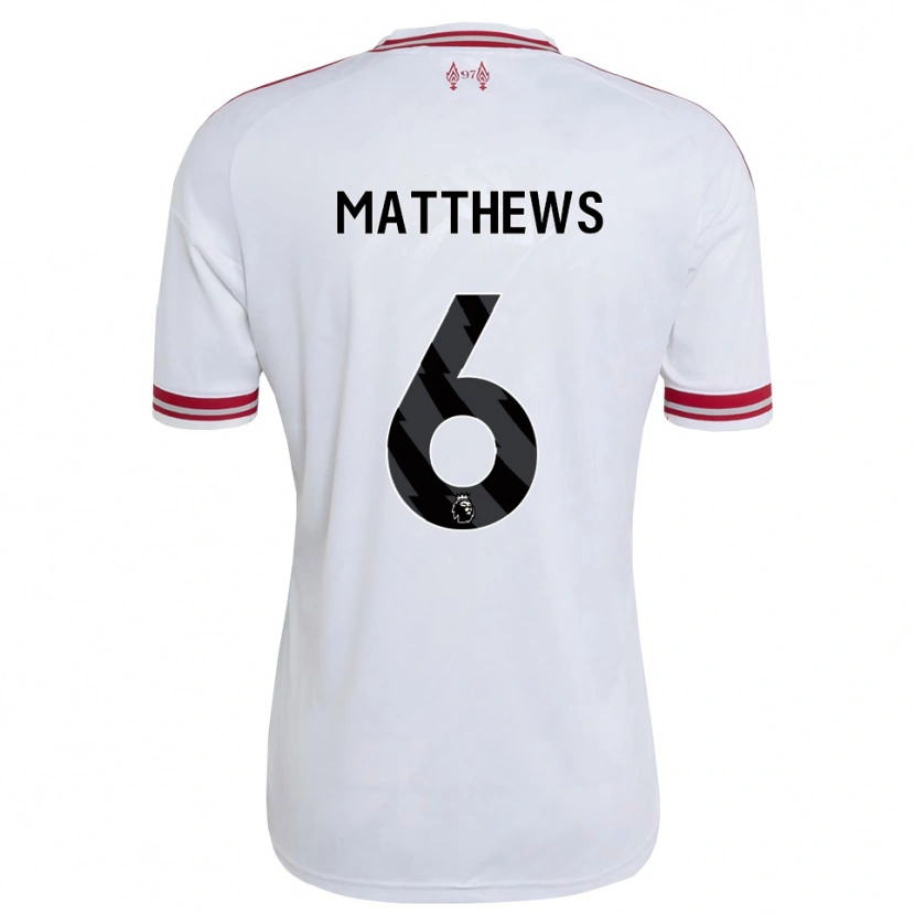 Danxen Kinder Jasmine Matthews #6 Rot Weiß Auswärtstrikot Trikot 2026/27 T-Shirt Schweiz