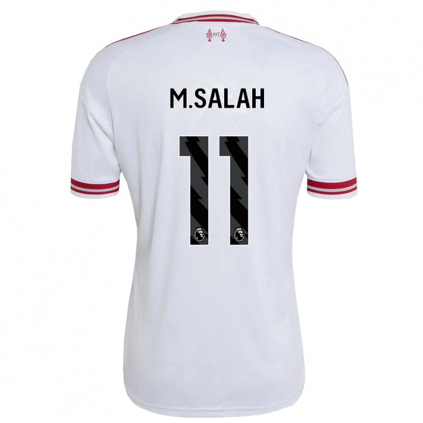 Danxen Kinder Mohamed Salah #11 Rot Weiß Auswärtstrikot Trikot 2026/27 T-Shirt Schweiz