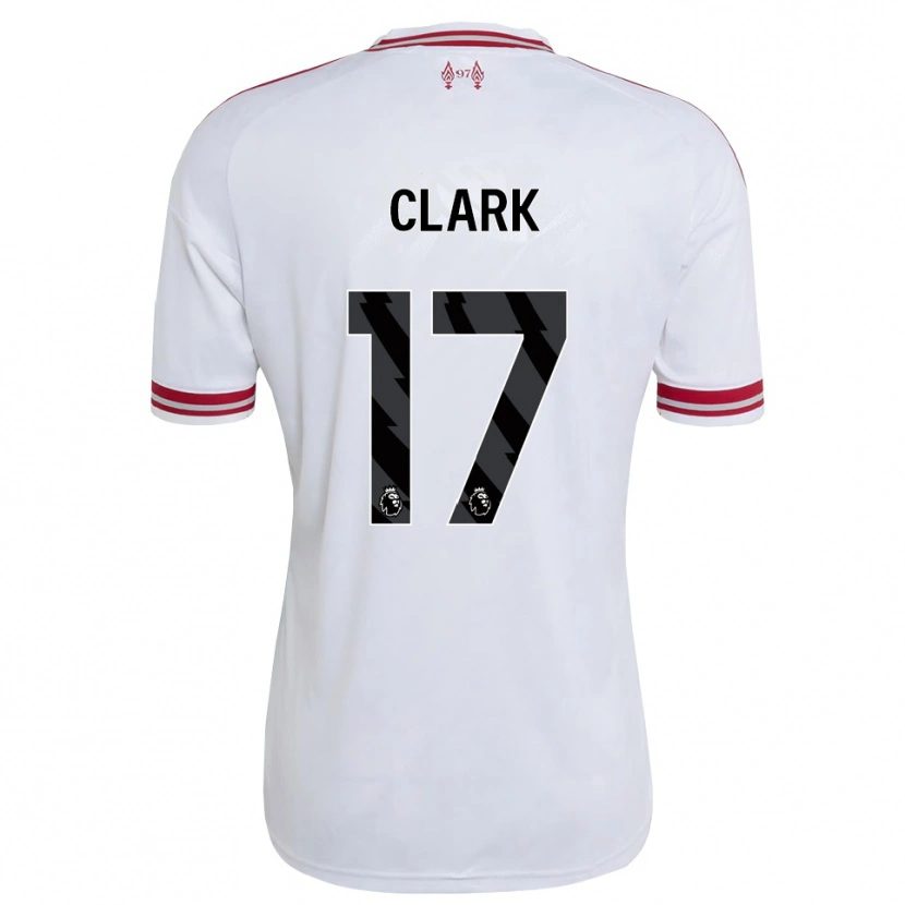 Danxen Kinder Jenna Clark #17 Rot Weiß Auswärtstrikot Trikot 2026/27 T-Shirt Schweiz