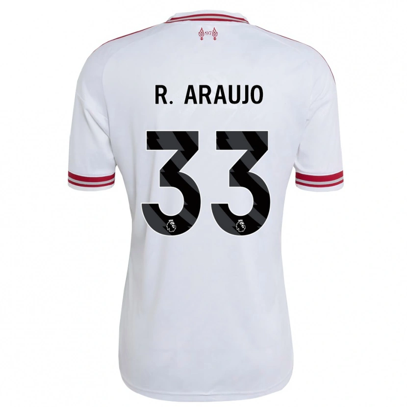 Danxen Kinder Ronald Araujo #33 Rot Weiß Auswärtstrikot Trikot 2026/27 T-Shirt Schweiz