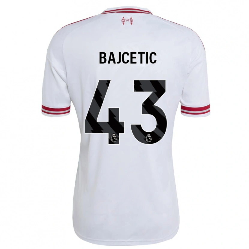 Danxen Kinder Stefan Bajcetic #43 Rot Weiß Auswärtstrikot Trikot 2026/27 T-Shirt Schweiz
