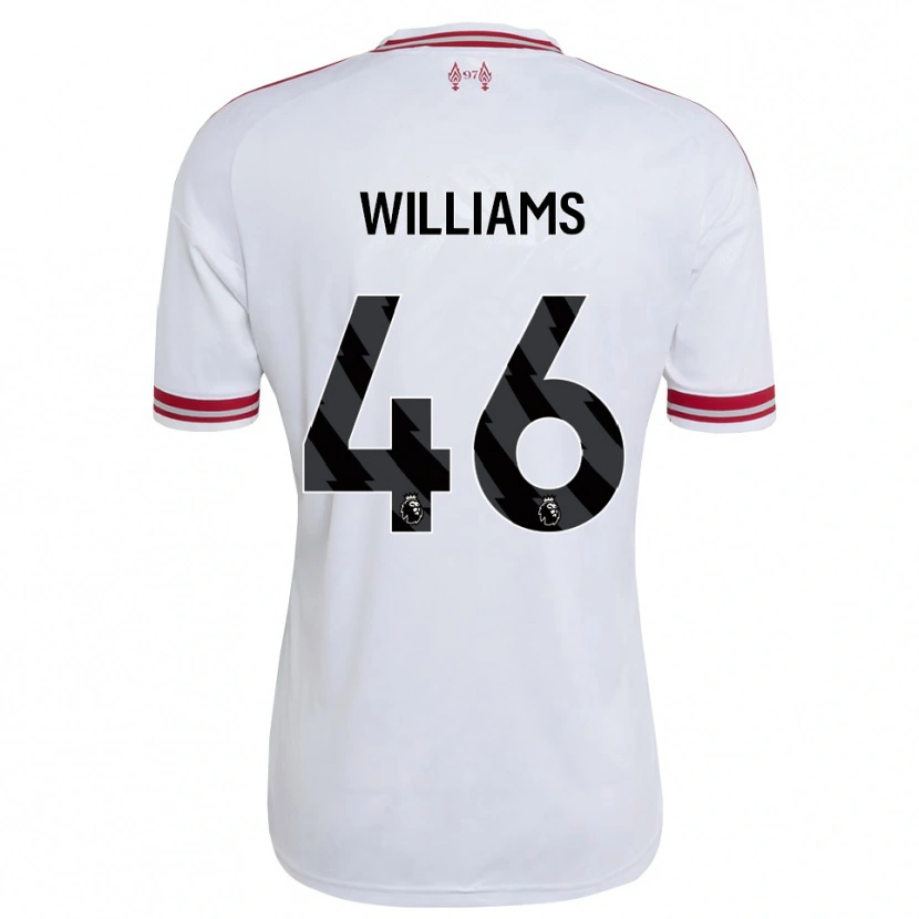 Danxen Kinder Rhys Williams #46 Rot Weiß Auswärtstrikot Trikot 2026/27 T-Shirt Schweiz