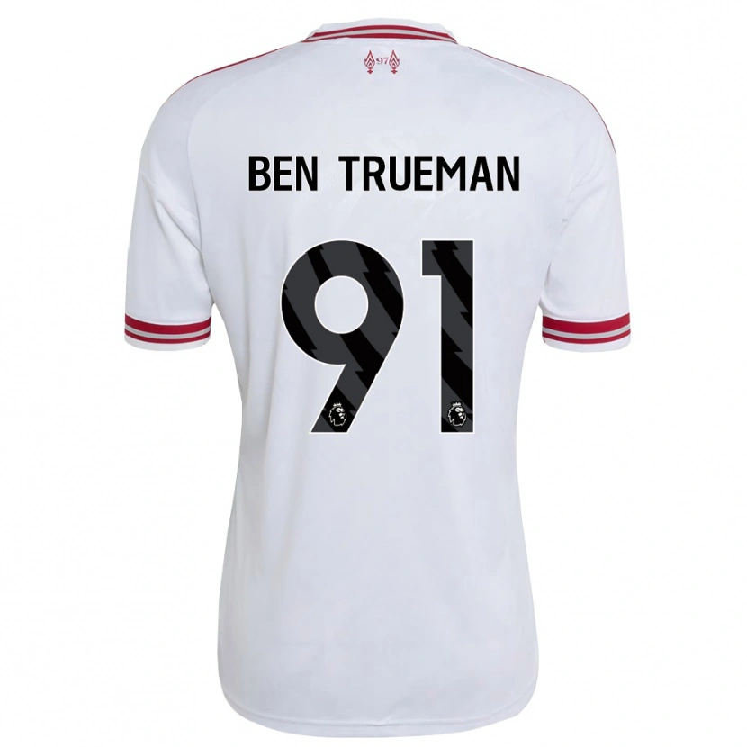 Danxen Kinder Ben Trueman #91 Rot Weiß Auswärtstrikot Trikot 2026/27 T-Shirt Schweiz