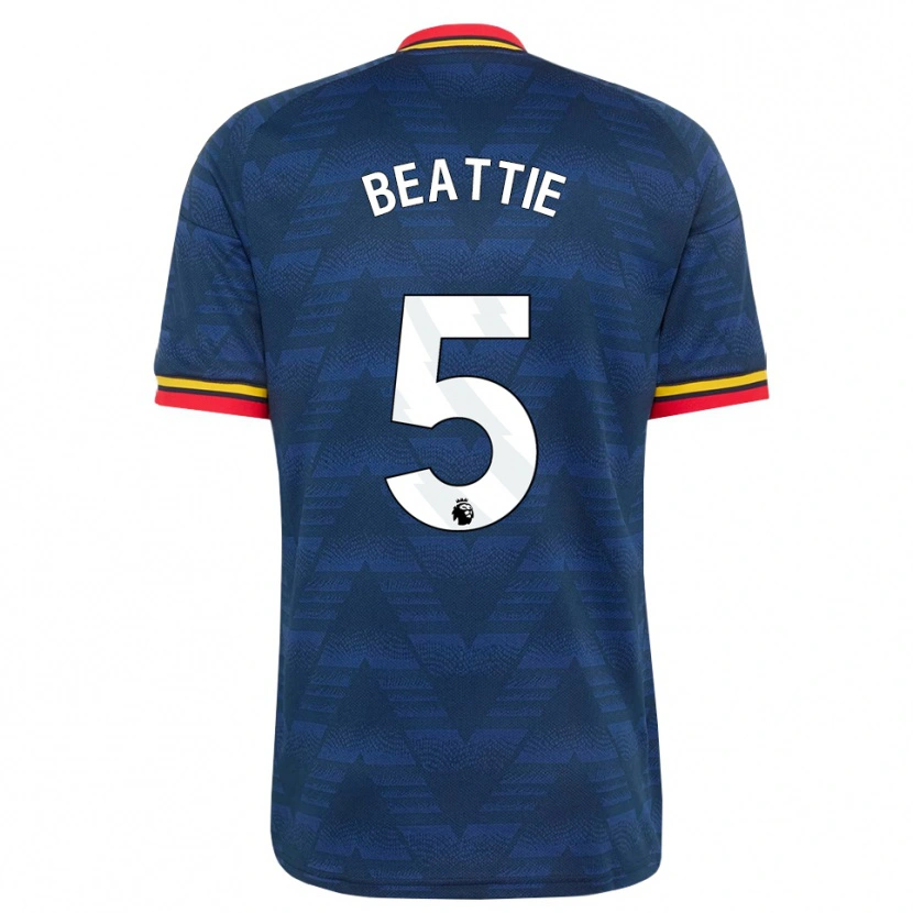 Danxen Kinder Jen Beattie #5 Mitternachtsblau Gelb Rot Auswärtstrikot Trikot 2026/27 T-Shirt Schweiz