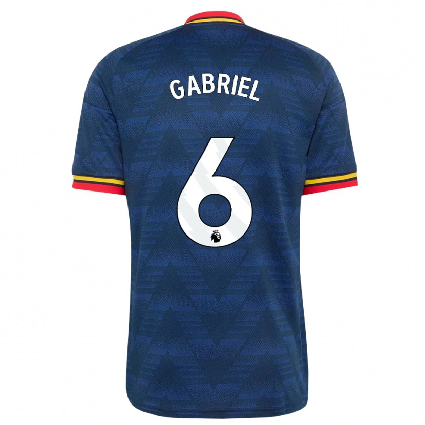 Danxen Kinder Gabriel Magalhães #6 Mitternachtsblau Gelb Rot Auswärtstrikot Trikot 2026/27 T-Shirt Schweiz