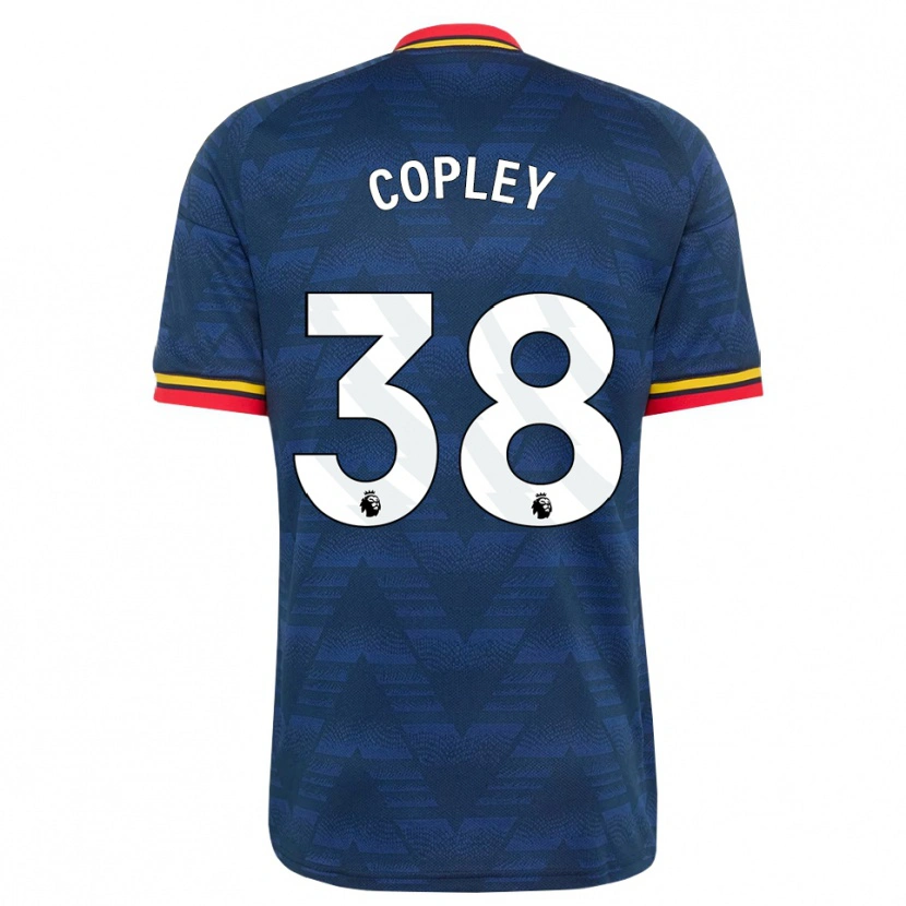 Danxen Kinder Louie Copley #38 Mitternachtsblau Gelb Rot Auswärtstrikot Trikot 2026/27 T-Shirt Schweiz