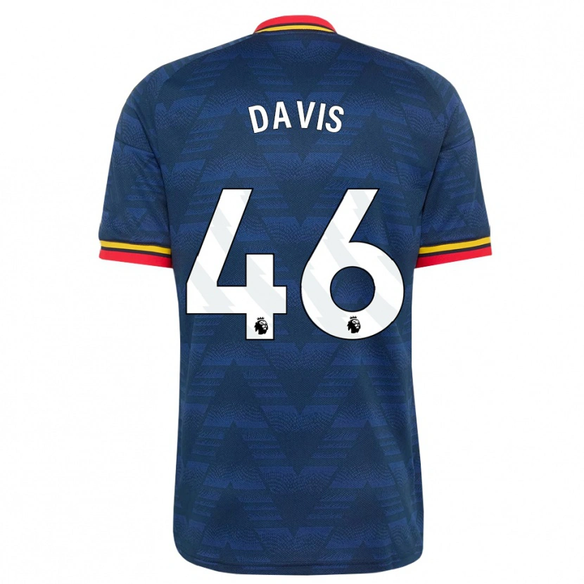 Danxen Kinder Timi Davis #46 Mitternachtsblau Gelb Rot Auswärtstrikot Trikot 2026/27 T-Shirt Schweiz