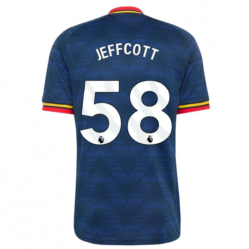Danxen Kinder Henry Jeffcott #58 Mitternachtsblau Gelb Rot Auswärtstrikot Trikot 2026/27 T-Shirt Schweiz