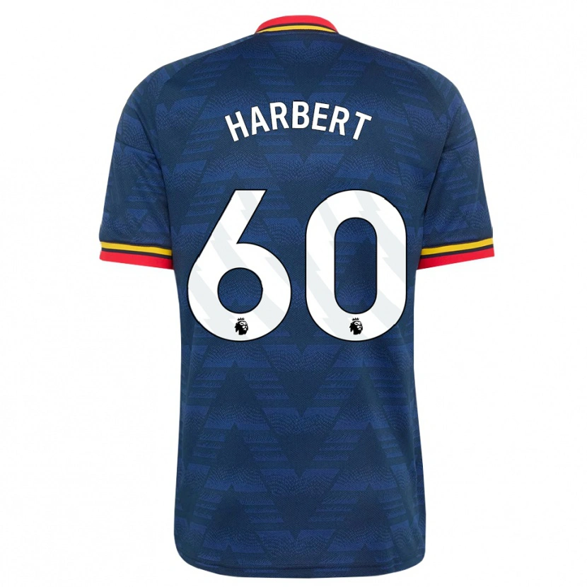 Danxen Kinder Laila Harbert #60 Mitternachtsblau Gelb Rot Auswärtstrikot Trikot 2026/27 T-Shirt Schweiz