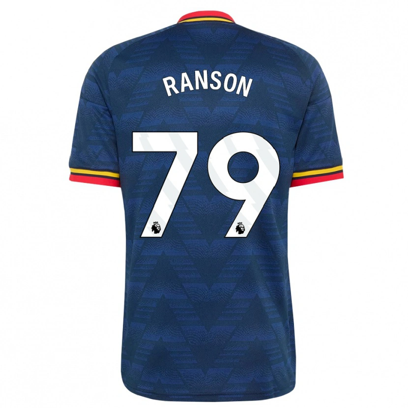 Danxen Kinder Khari Ranson #79 Mitternachtsblau Gelb Rot Auswärtstrikot Trikot 2026/27 T-Shirt Schweiz
