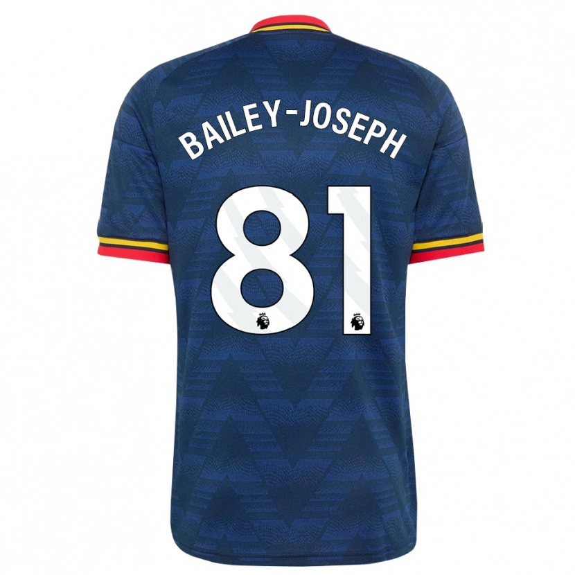Danxen Kinder Brando Bailey-Joseph #81 Mitternachtsblau Gelb Rot Auswärtstrikot Trikot 2026/27 T-Shirt Schweiz