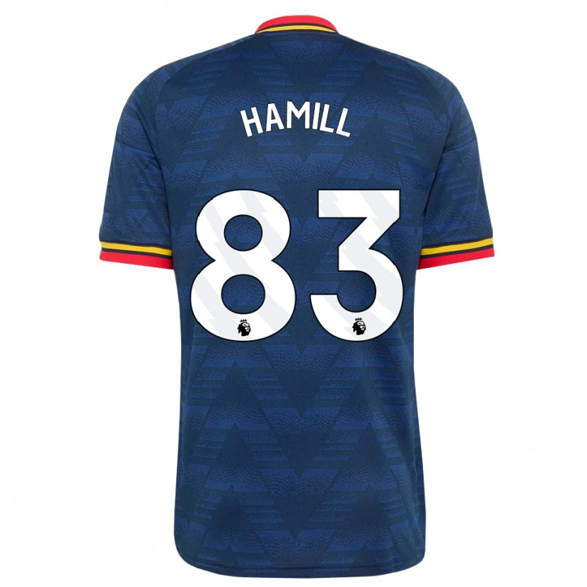 Danxen Kinder Callan Hamill #83 Mitternachtsblau Gelb Rot Auswärtstrikot Trikot 2026/27 T-Shirt Schweiz