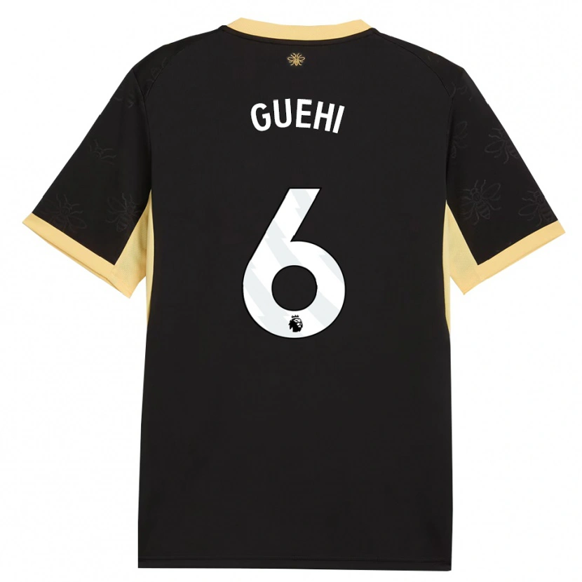 Danxen Kinder Marc Guéhi #6 Schwarz Gelb Auswärtstrikot Trikot 2026/27 T-Shirt Schweiz