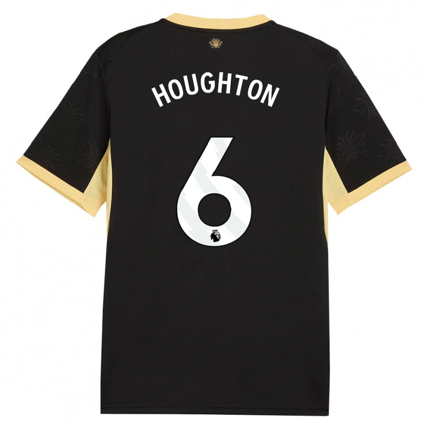 Danxen Kinder Steph Houghton #6 Schwarz Gelb Auswärtstrikot Trikot 2026/27 T-Shirt Schweiz