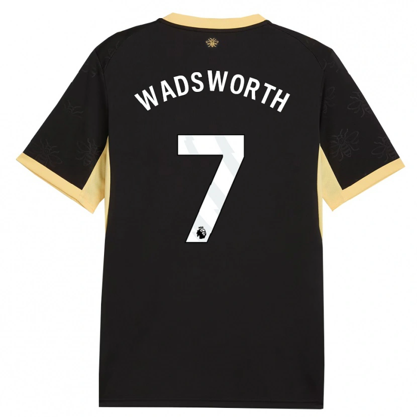 Danxen Kinder Sam Wadsworth #7 Schwarz Gelb Auswärtstrikot Trikot 2026/27 T-Shirt Schweiz