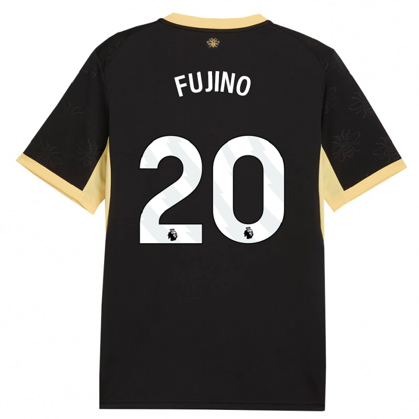 Danxen Kinder Aoba Fujino #20 Schwarz Gelb Auswärtstrikot Trikot 2026/27 T-Shirt Schweiz