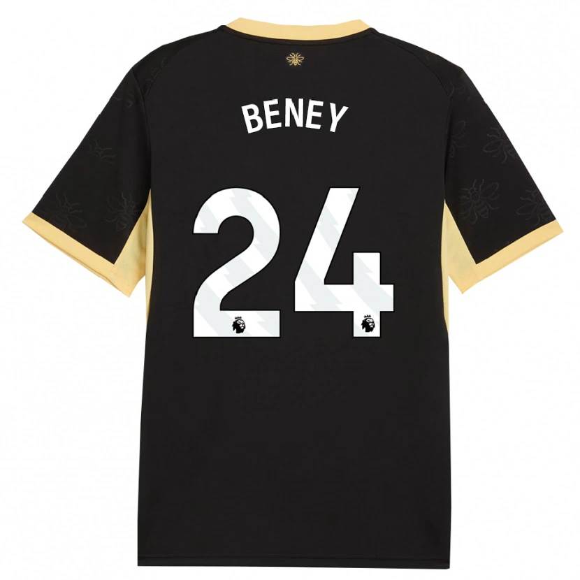 Danxen Kinder Iman Beney #24 Schwarz Gelb Auswärtstrikot Trikot 2026/27 T-Shirt Schweiz