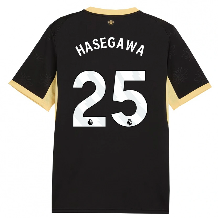 Danxen Kinder Yui Hasegawa #25 Schwarz Gelb Auswärtstrikot Trikot 2026/27 T-Shirt Schweiz