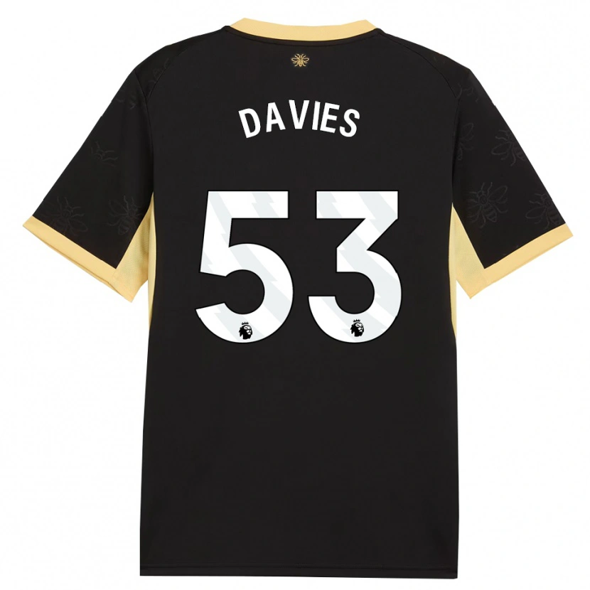 Danxen Kinder Mayzee Davies #53 Schwarz Gelb Auswärtstrikot Trikot 2026/27 T-Shirt Schweiz