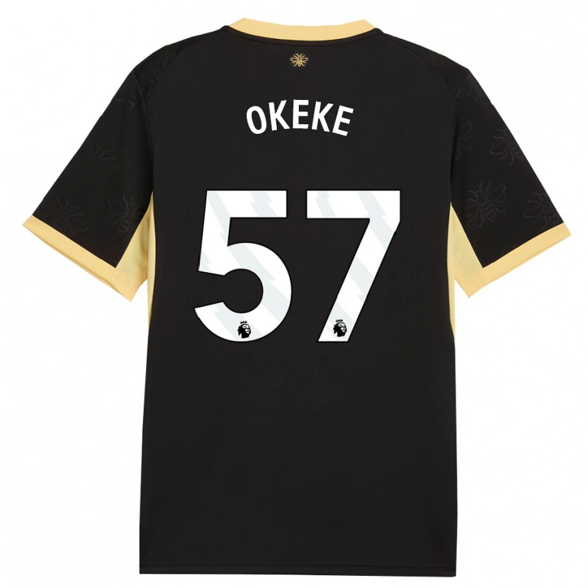 Danxen Kinder Michael Okeke #57 Schwarz Gelb Auswärtstrikot Trikot 2026/27 T-Shirt Schweiz