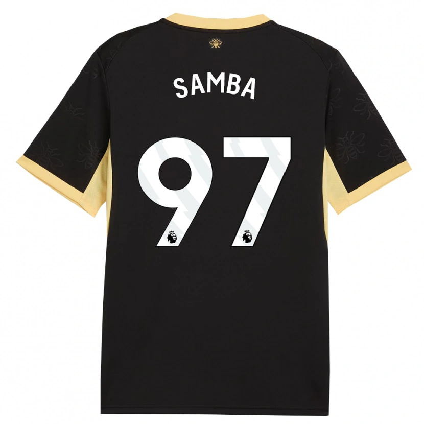 Danxen Kinder Tyrone Samba #97 Schwarz Gelb Auswärtstrikot Trikot 2026/27 T-Shirt Schweiz