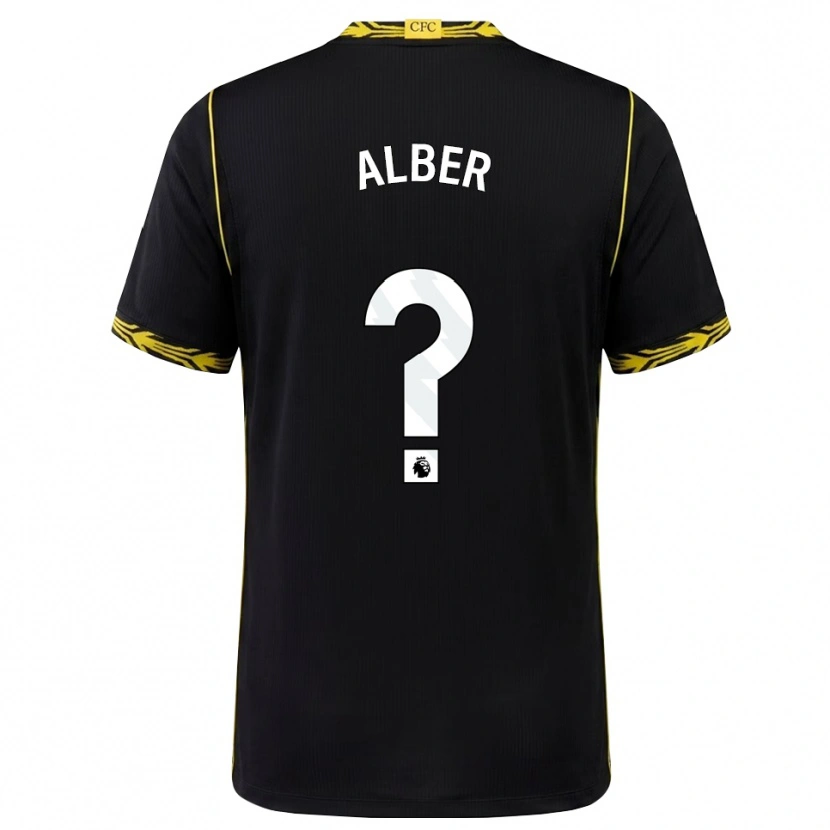 Danxen Kinder Mara Alber #0 Schwarz Gelb Auswärtstrikot Trikot 2026/27 T-Shirt Schweiz
