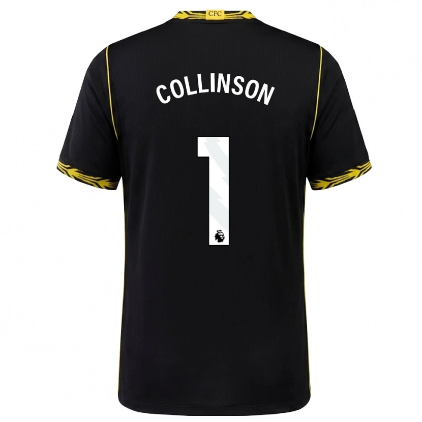 Danxen Kinder Isaac Collinson #1 Schwarz Gelb Auswärtstrikot Trikot 2026/27 T-Shirt Schweiz