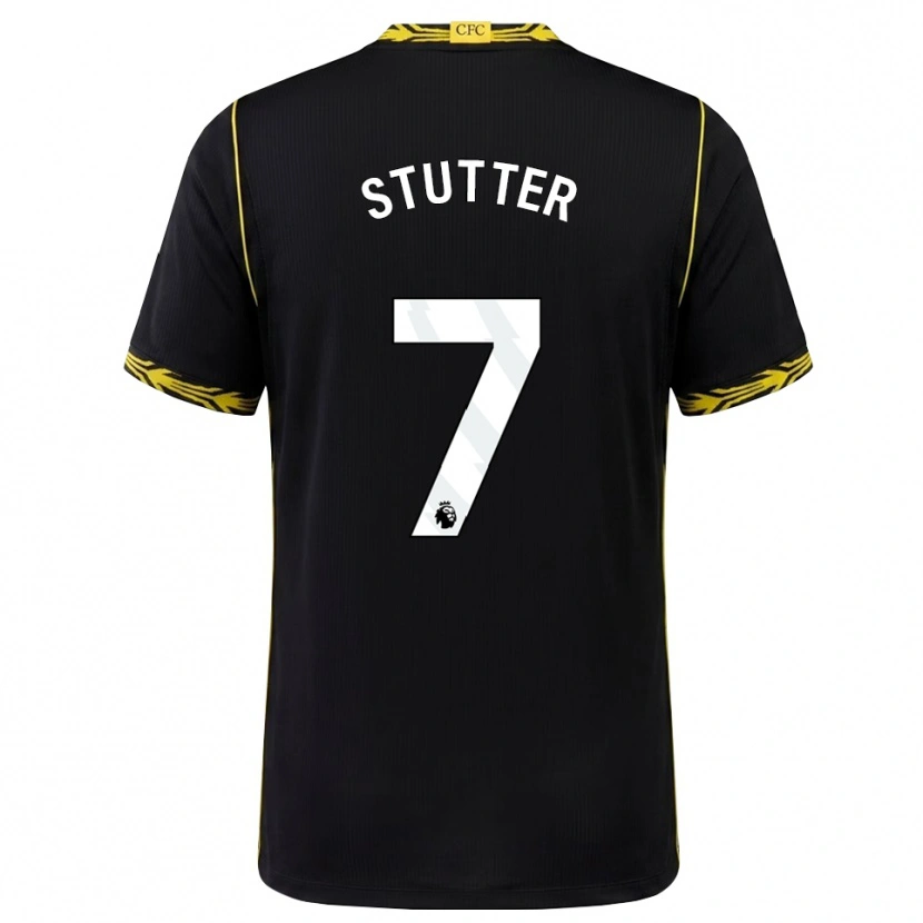 Danxen Kinder Ronnie Stutter #7 Schwarz Gelb Auswärtstrikot Trikot 2026/27 T-Shirt Schweiz