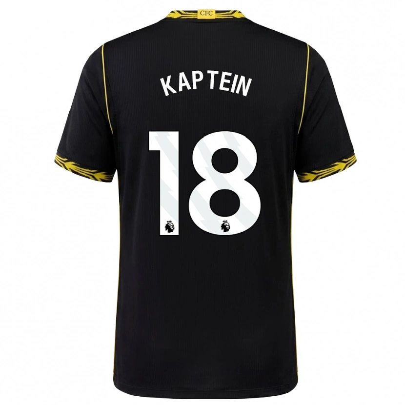 Danxen Kinder Wieke Kaptein #18 Schwarz Gelb Auswärtstrikot Trikot 2026/27 T-Shirt Schweiz