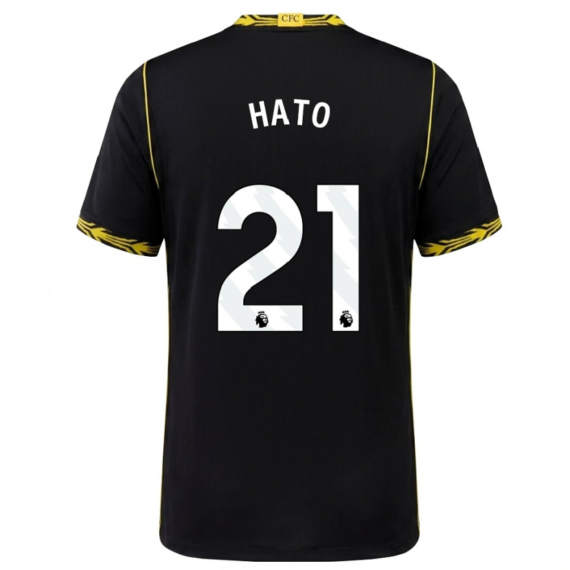 Danxen Kinder Jorrel Hato #21 Schwarz Gelb Auswärtstrikot Trikot 2026/27 T-Shirt Schweiz