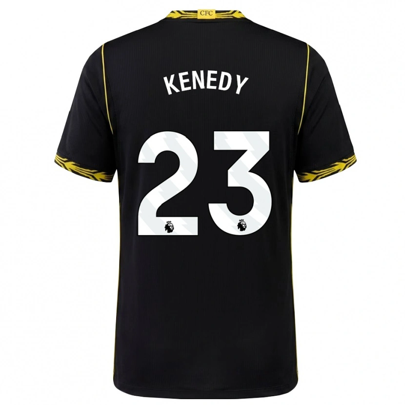 Danxen Kinder Robert Kenedy #23 Schwarz Gelb Auswärtstrikot Trikot 2026/27 T-Shirt Schweiz