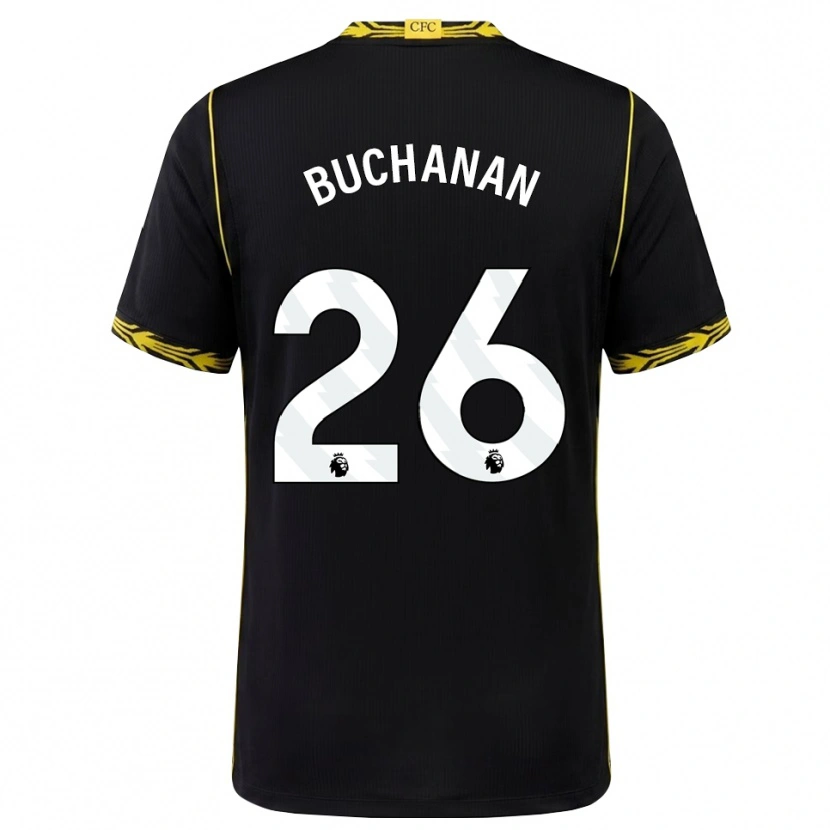 Danxen Kinder Kadeisha Buchanan #26 Schwarz Gelb Auswärtstrikot Trikot 2026/27 T-Shirt Schweiz